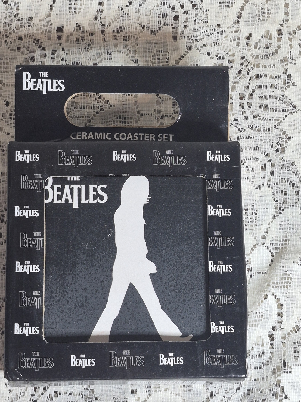 The Beatles Abbey Road 4-Piece Ceramic Coaster Set NIB